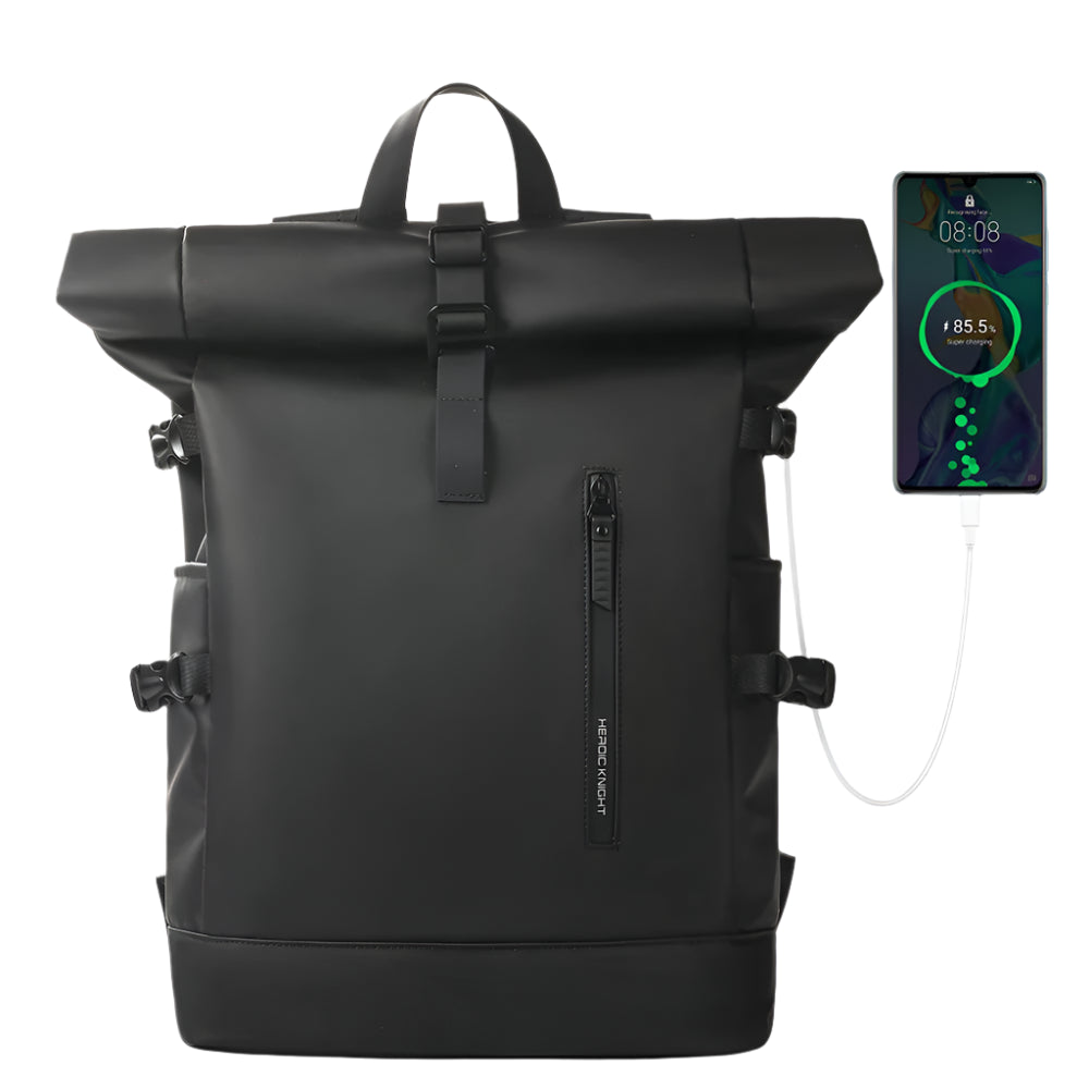 Expandable roll top Travel Backpack Large Capacity Waterproof 15.6” Laptop Bag