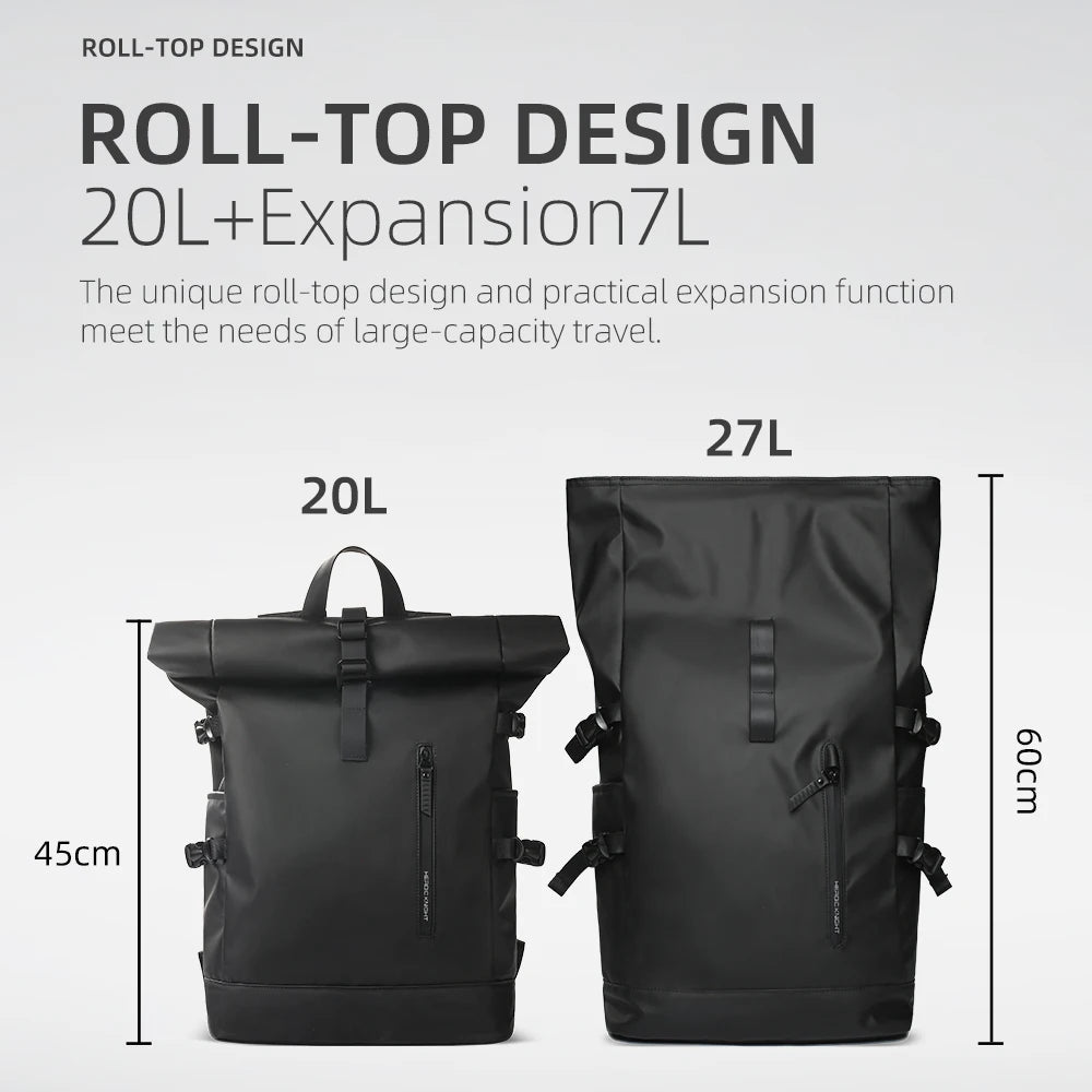 Expandable Roll Top Travel Backpack