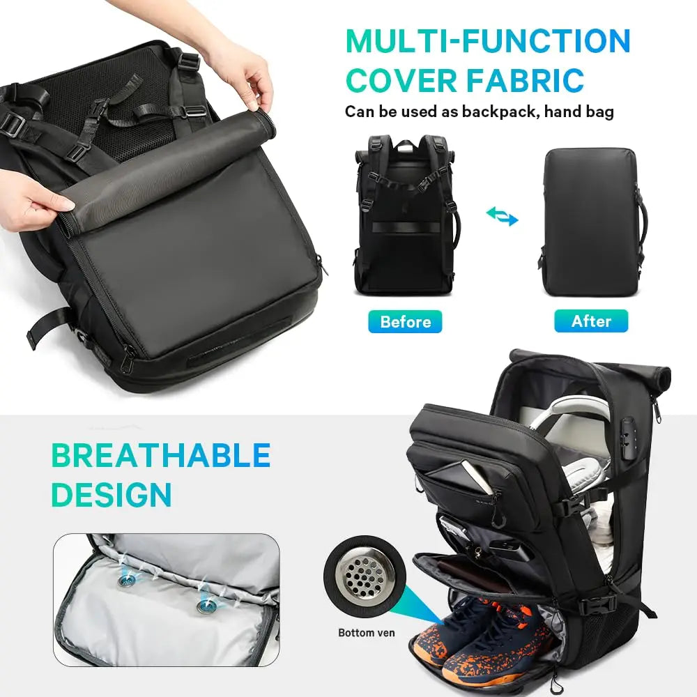 30L Anti-Theft Waterproof Hiking Camping Backpack