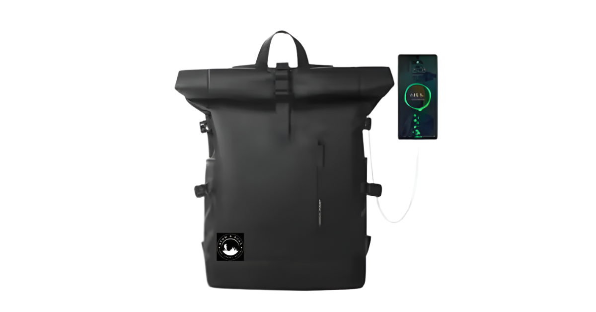 Expandable roll top Travel Backpack Large Capacity Waterproof 15.6” Laptop Bag
